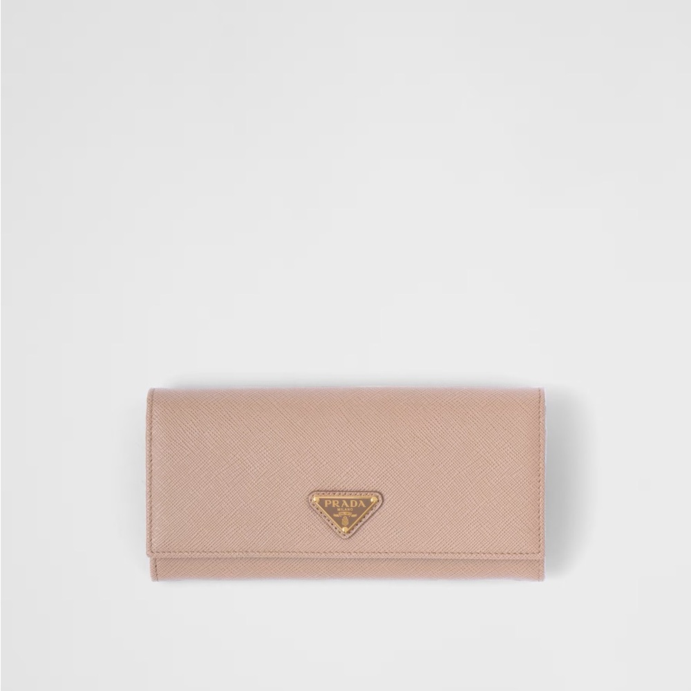 Prada Women's Saffiano Long Wallet - Beige